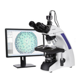 MICROSCOPIO COMPUESTO TRINOCULAR 40X–2500X CON CÁMARA HD Y ÓPTICA INFINITA – AMSCOPE