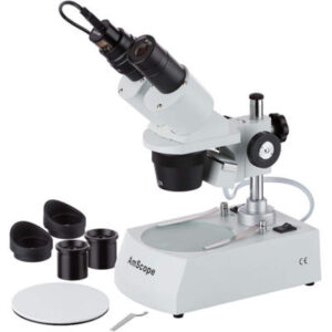MICROSCOPIO ESTEREOSCÓPICO BINOCULAR 20X-80X CON ILUMINACIÓN HALÓGENA Y CÁMARA DIGITAL USB – AMSCOPE SE306R