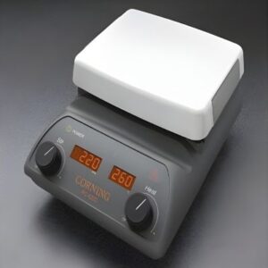 PLANCHA CALIENTE AGITADORA CON PANTALLA DE 10” ×10”, CORNING