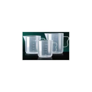 BEAKER DE 500 ML PLASTICO CON AGARRADOR SEMITRANSPARENTE